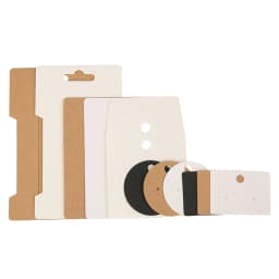 50pcs/lot Earring Cards Holder Paper Hairpin Necklace Display Cards Cardboard Hang Tag For Diy Jewelry Packaging Making Findings