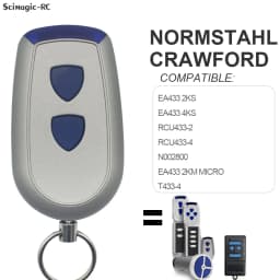 Normstahl / Crawford Standard Steel T433-4 Garage Remote Control RCU 433 2K 4K EA 433 2KS 4KS N002800 433MHz Rolling Code