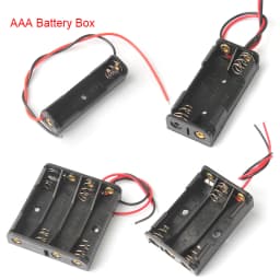 New AAA Power Bank Cases 1X 2X 3X 4X AAA Battery Holder Storage Box Case 1 2 3 4 Slot AAA Batteries Container With Wire Lead