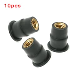 10pcs Motorcycle Windshield Rubber Nuts M5 Vibration Damper Panel Mount Accessory Bolt Screws Fastener For Yamaha Honda