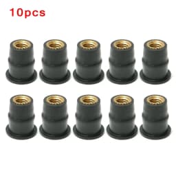 10pcs Motorcycle Windshield Rubber Nuts M5 Vibration Damper Panel Mount Accessory Bolt Screws Fastener For Yamaha Honda