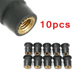 10pcs Motorcycle Windshield Rubber Nuts M5 Vibration Damper Panel Mount Accessory Bolt Screws Fastener For Yamaha Honda