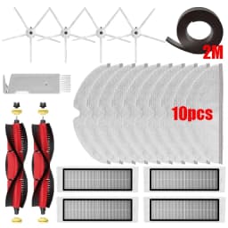 For XiaoMi Roborock S5 Max S6 MaxV S6 Pure Vacuum Spare Parts Water Tank Dust Box HEPA Filter Main Brush Mop Cloth Side Brush