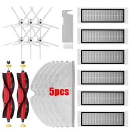 For XiaoMi Roborock S5 Max S6 MaxV S6 Pure Vacuum Spare Parts Water Tank Dust Box HEPA Filter Main Brush Mop Cloth Side Brush