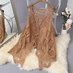 Hippie Froral Patch Design Vest Retro Vintage Crochet Summer Beach Cover Up Top Asymmetric Open Stitch Kimono Cardigain 2023