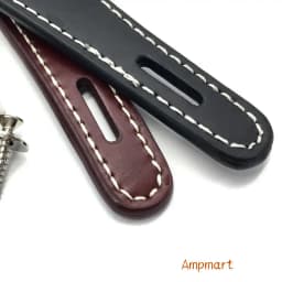 Ampmart 1pcs VINTAGE AMPLIFIER HANDLE BROWN LEATHER FOR FENDER AMP FLAT TYPE