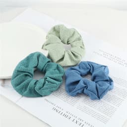 3pcs/set Heart Stripes Plaid Dots Hair Bands Satin Cotton Silk Hair Ties for Women Girls Elastic Rope Hair Accessories Scrunchie