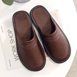 Classic PU Leather Slippers Male Indoor Unisex Shoes Men 2021 Fashion Man Leather Shoes Home Slippers Waterproof Man House Shoes