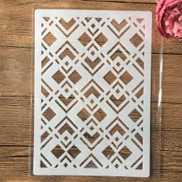 A4 29cm Grass Geometry DIY Layering Stencils Wall Painting Scrapbook Coloring Embossing Album Decorative Template