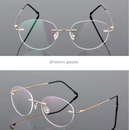Framless Round Myopia Glasses Finished Women Men Ultra-light Rimless Shortsighted Prescription Eyeglasses 0 -0.5 -0.75 To -6.0