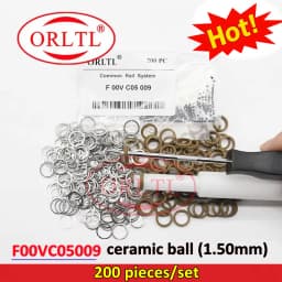 200PCS F00VC05001+F00VC99002 Common Rail Nozzle Repair Kits Steel Ball seal rings F00VC05009 F00VC05008 F00RJ02177 For Bosch
