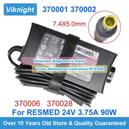 Genuine 370006 24V 3.75A AC Adapter 90W For Resmed Air Sense S10 IP22 37030 Air 10 370001 370002 DA-90F24 DA90A24 R370-7232