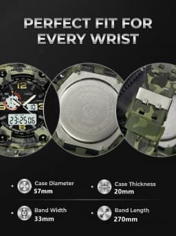 Fashion Quartz Digital Men Watch Dual Time Army Green Sport Man Wristwatches Reloj Hombre Waterproof Led Male Diver Watches Gift