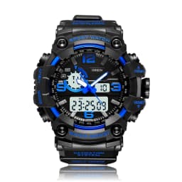 Fashion Quartz Digital Men Watch Dual Time Army Green Sport Man Wristwatches Reloj Hombre Waterproof Led Male Diver Watches Gift