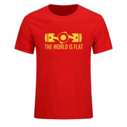 New Summer The World Is Flat Engine T Shirt Short Sleeve Custom T-shirts New Style Men O-neck Cotton T Shirts EU Size