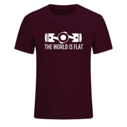 New Summer The World Is Flat Engine T Shirt Short Sleeve Custom T-shirts New Style Men O-neck Cotton T Shirts EU Size