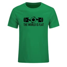 New Summer The World Is Flat Engine T Shirt Short Sleeve Custom T-shirts New Style Men O-neck Cotton T Shirts EU Size