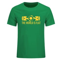 New Summer The World Is Flat Engine T Shirt Short Sleeve Custom T-shirts New Style Men O-neck Cotton T Shirts EU Size
