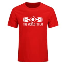 New Summer The World Is Flat Engine T Shirt Short Sleeve Custom T-shirts New Style Men O-neck Cotton T Shirts EU Size