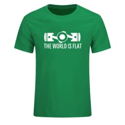 New Summer The World Is Flat Engine T Shirt Short Sleeve Custom T-shirts New Style Men O-neck Cotton T Shirts EU Size