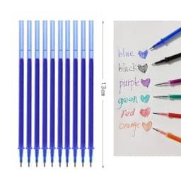 Magic Erasable Pen Refill Set 0.5mm Washable Handle Erasable Gel-Ink Pen Colored Ink Rods School Office Writing Stationery
