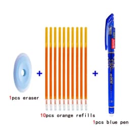 Magic Erasable Pen Refill Set 0.5mm Washable Handle Erasable Gel-Ink Pen Colored Ink Rods School Office Writing Stationery