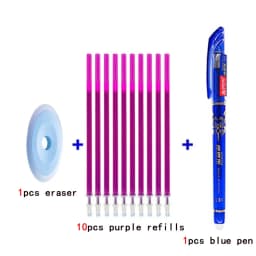 Magic Erasable Pen Refill Set 0.5mm Washable Handle Erasable Gel-Ink Pen Colored Ink Rods School Office Writing Stationery