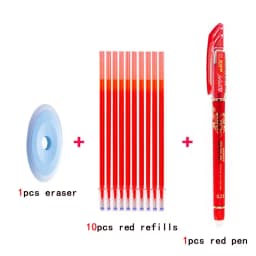 Magic Erasable Pen Refill Set 0.5mm Washable Handle Erasable Gel-Ink Pen Colored Ink Rods School Office Writing Stationery