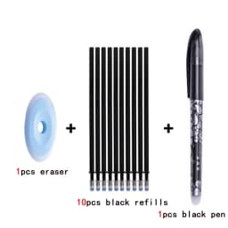 Magic Erasable Pen Refill Set 0.5mm Washable Handle Erasable Gel-Ink Pen Colored Ink Rods School Office Writing Stationery