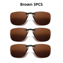 Square Clip On Sunglasses Women Polarized Black Lens UV400 Night Vision Driving Men Goggles Clips Anti Glare Vintage Glasses