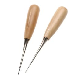 2Pcs/Pack Leather Sewing Awl Wooden Handle Stitcher Needle Kit Tool Accessories leather Craft Sewing Tools