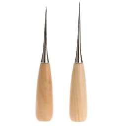 2Pcs/Pack Leather Sewing Awl Wooden Handle Stitcher Needle Kit Tool Accessories leather Craft Sewing Tools