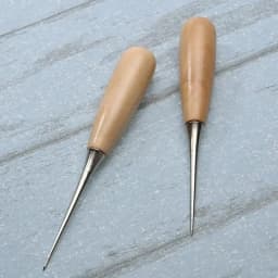 2Pcs/Pack Leather Sewing Awl Wooden Handle Stitcher Needle Kit Tool Accessories leather Craft Sewing Tools