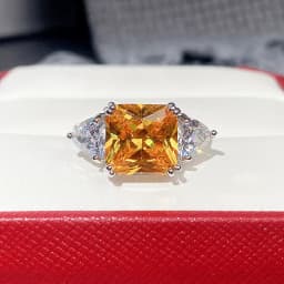 High Quality Big AAA Pink Yellow White Zircon Rings for Women Luxury Full CZ Wedding Rings Ladies Girls Party Jewelry Best Gifts