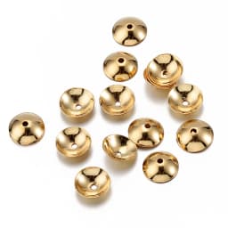 20Pcs 3-12mm Gold Plated Brass Round Bead Caps Spacer Beads High Quality for Diy Jewelry Making Components Accessories