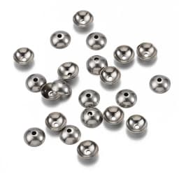 20Pcs 3-12mm Gold Plated Brass Round Bead Caps Spacer Beads High Quality for Diy Jewelry Making Components Accessories