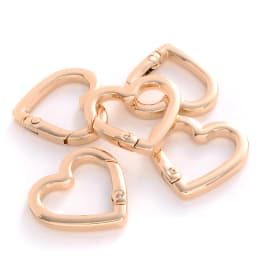 5Pcs/lot 25mm Metal Heart Shape Spring Clasps Openable Carabiner Keychain Bag Clips Hook Dog Chain Buckles Connector Accessories
