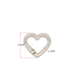 5Pcs/lot 25mm Metal Heart Shape Spring Clasps Openable Carabiner Keychain Bag Clips Hook Dog Chain Buckles Connector Accessories