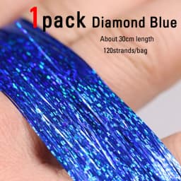 ICERIO Soft Holographic Flat Krystal Flash Tinsel Flashabou Fly Tying Material Pike Trout Streamers Jig Fishing Hook Lure