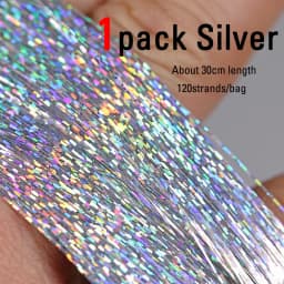ICERIO Soft Holographic Flat Krystal Flash Tinsel Flashabou Fly Tying Material Pike Trout Streamers Jig Fishing Hook Lure