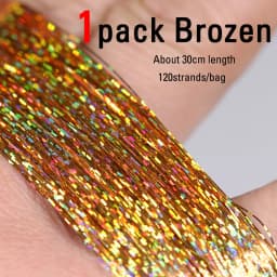 ICERIO Soft Holographic Flat Krystal Flash Tinsel Flashabou Fly Tying Material Pike Trout Streamers Jig Fishing Hook Lure
