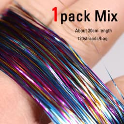 ICERIO Soft Holographic Flat Krystal Flash Tinsel Flashabou Fly Tying Material Pike Trout Streamers Jig Fishing Hook Lure