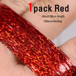 ICERIO Soft Holographic Flat Krystal Flash Tinsel Flashabou Fly Tying Material Pike Trout Streamers Jig Fishing Hook Lure