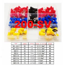 Insulated Cable Connector Electrical Wire Crimp Spade Butt Ring Fork Set Ring Electric Crimp lugs Rolled Terminals Assorted Kit