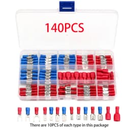 Insulated Cable Connector Electrical Wire Crimp Spade Butt Ring Fork Set Ring Electric Crimp lugs Rolled Terminals Assorted Kit