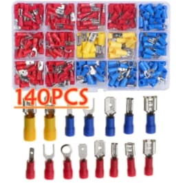 Insulated Cable Connector Electrical Wire Crimp Spade Butt Ring Fork Set Ring Electric Crimp lugs Rolled Terminals Assorted Kit
