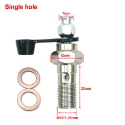 Universal Motorcycle Brake Caliper Banjo Bolt Bleed Screw Nipple 304 Stainless Steel For Honda Yamaha Kawasaki Suzuki Motocross