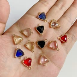 Wholesale 5pcs Various Polished Glass Crystal Pendants Charms For DIY Earrings Necklace Making Jewelry Supplies Accessories