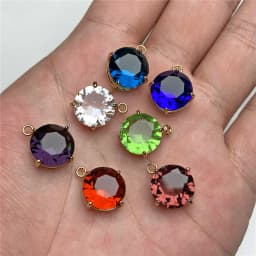 Wholesale 5pcs Various Polished Glass Crystal Pendants Charms For DIY Earrings Necklace Making Jewelry Supplies Accessories