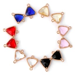 Wholesale 5pcs Various Polished Glass Crystal Pendants Charms For DIY Earrings Necklace Making Jewelry Supplies Accessories